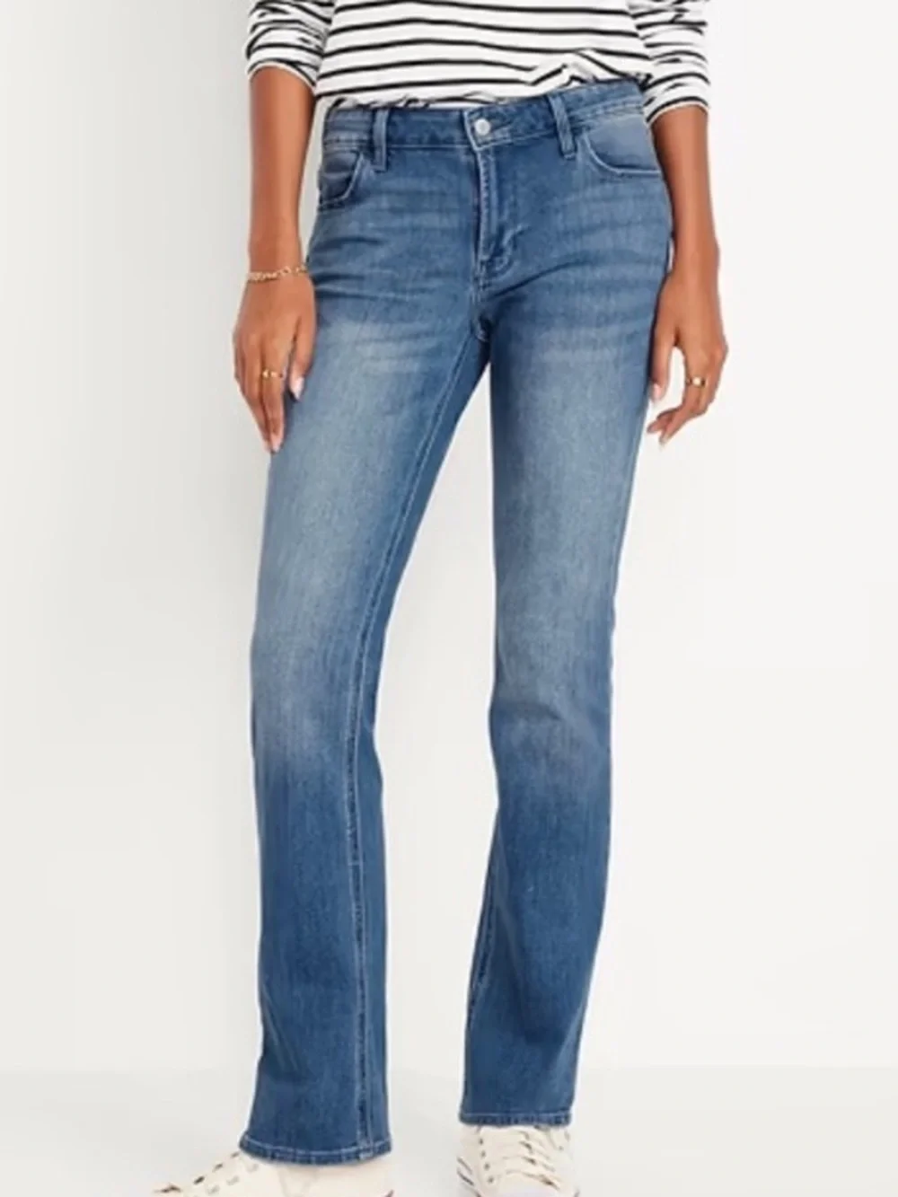 Old Navy Mid Rise Wow Bootcut Cut Jeans Stretch Denim Women’s 0